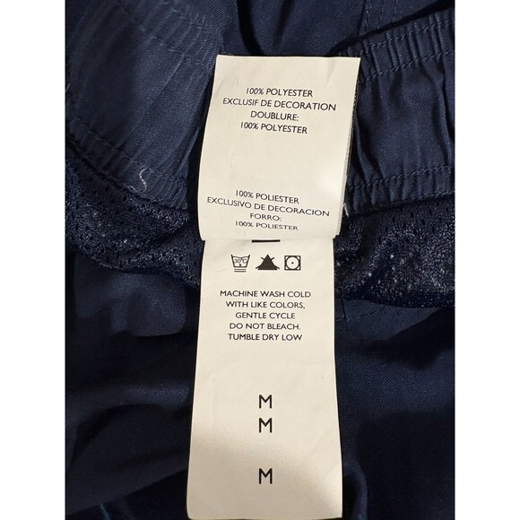 NIKE mens Navy Drawstring Inner Pocket Swim Short Trunks size Medium 9.5" inseam - Picture 5 of 5